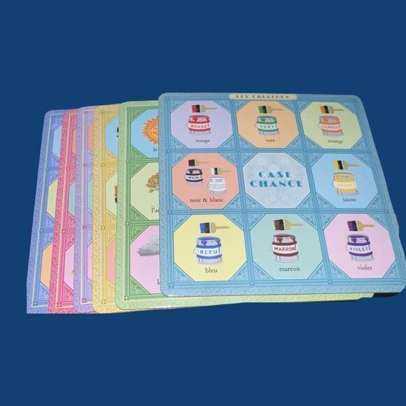 eeBoo French Bingo Game Foreign Language Kids Nature Vehicle Animal Color Foods - Picture 3 of 5